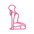 yoga in sit position icon